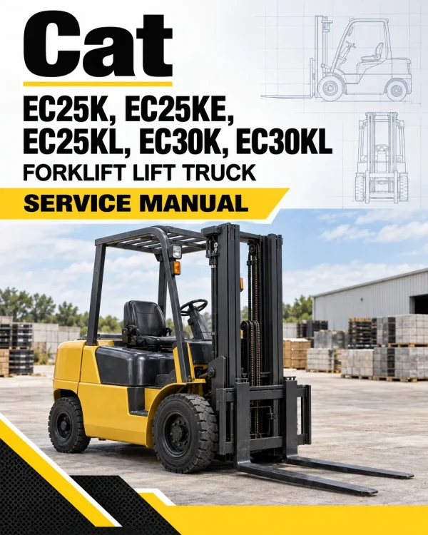 CAT EC25K, EC25KE, EC25KL, EC30K, EC30KL Forklift Lift Truck Service Manual CAT EC25K, EC25KE, EC25KL, EC30K, EC30KL Forklift Lift Truck Service Manual