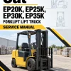 CAT EP20K, EP25K, EP30K, EP35K Forklift Lift Truck Service Manual CAT EP20K, EP25K, EP30K, EP35K Forklift Lift Truck Service Manual