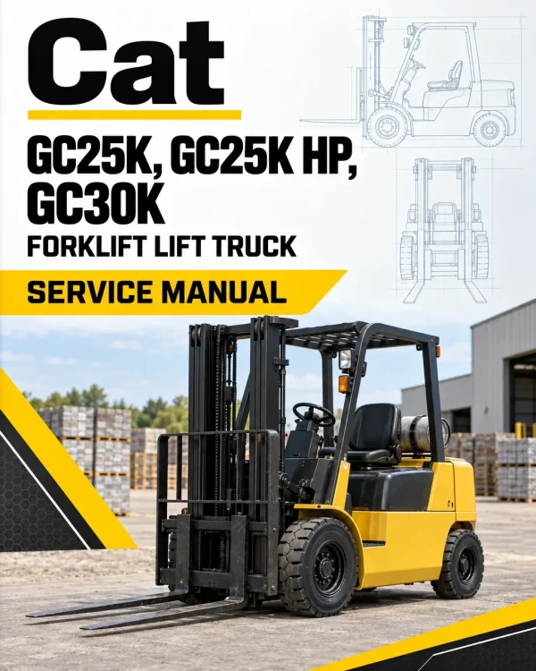CAT GC25K, GC25K HP, GC30K Forklift Lift Truck Service Manual CAT GC25K, GC25K HP, GC30K Forklift Lift Truck Service Manual