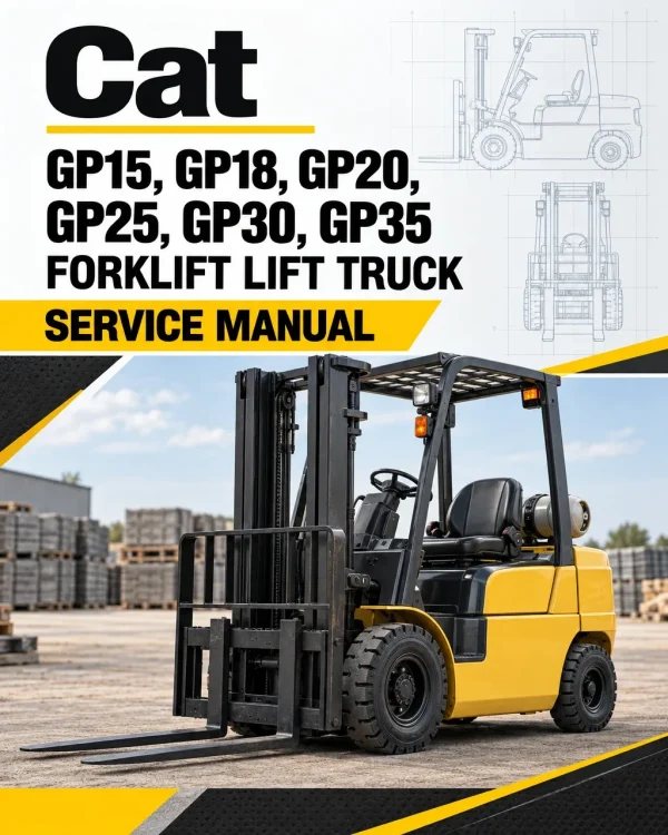 CAT GP15, GP18, GP20, GP25, GP30, GP35 Forklift Lift Truck Service Manual CAT GP15, GP18, GP20, GP25, GP30, GP35 Forklift Lift Truck Service Manual
