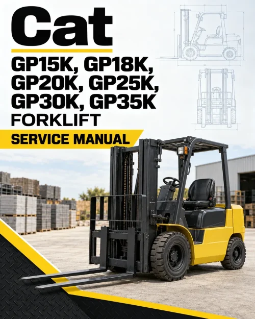 CAT GP15K, GP18K, GP20K, GP25K, GP30K, GP35K Forklift Service Manual CAT GP15K, GP18K, GP20K, GP25K, GP30K, GP35K Forklift Service Manual