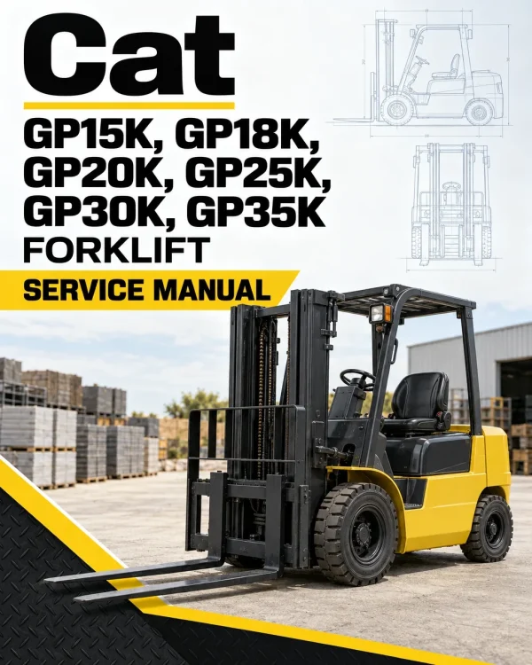 CAT GP15K, GP18K, GP20K, GP25K, GP30K, GP35K Forklift Service Manual CAT GP15K, GP18K, GP20K, GP25K, GP30K, GP35K Forklift Service Manual