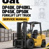 CAT DP40K, DP40KL, DP45K, DP50K Forklift Lift Truck Service Manual