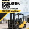 CAT GP25N, GP30N, GP35N Forklift Lift Truck Service Manual CAT GP25N, GP30N, GP35N Forklift Lift Truck Service Manual