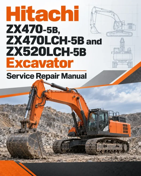Hitachi ZX470-5B, ZX470LCH-5B and ZX520LCH-5B Excavator Service Repair Manual Hitachi ZX470-5B, ZX470LCH-5B and ZX520LCH-5B Excavator Service Repair Manual