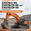 Hitachi ZX670LC-5G, ZX670LCR-5G and ZX670LCH-5G Excavator Service Repair Manual