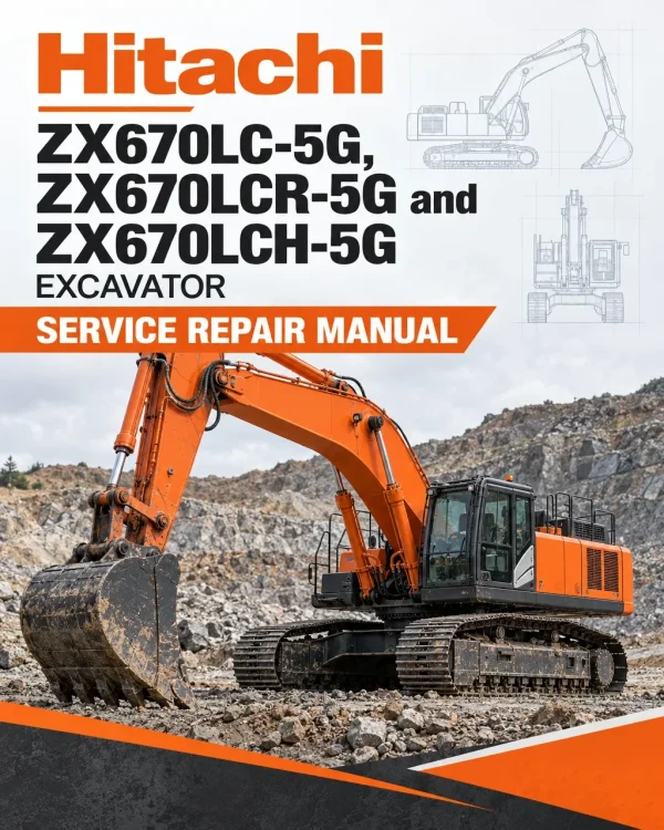 Hitachi ZX670LC-5G, ZX670LCR-5G and ZX670LCH-5G Excavator Service Repair Manual