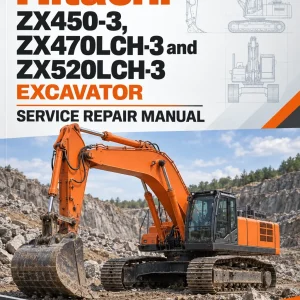 Hitachi ZX450-3, ZX470LCH-3 and ZX520LCH-3 Excavator Service Repair Manual