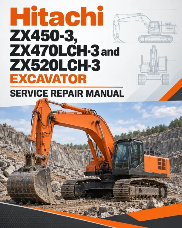 Hitachi ZX450-3, ZX470LCH-3 and ZX520LCH-3 Excavator Service Repair Manual