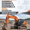 Hitachi ZX225US-6, ZX225USR-6, ZX225USLC-6, ZX225USRLC-6 ZAXIS Excavator Repair Manual Hitachi ZX225US-6, ZX225USR-6, ZX225USLC-6, ZX225USRLC-6 ZAXIS Excavator Repair Manual