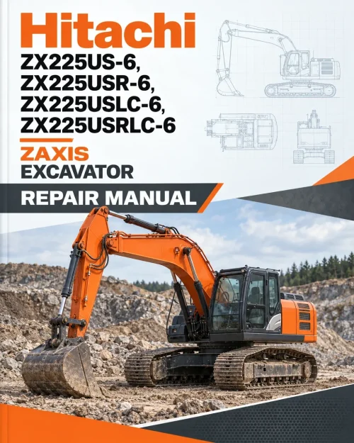 Hitachi ZX225US-6, ZX225USR-6, ZX225USLC-6, ZX225USRLC-6 ZAXIS Excavator Repair Manual Hitachi ZX225US-6, ZX225USR-6, ZX225USLC-6, ZX225USRLC-6 ZAXIS Excavator Repair Manual