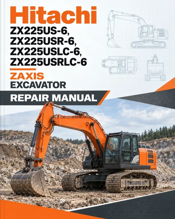 Hitachi ZX225US-6, ZX225USR-6, ZX225USLC-6, ZX225USRLC-6 ZAXIS Excavator Repair Manual Hitachi ZX225US-6, ZX225USR-6, ZX225USLC-6, ZX225USRLC-6 ZAXIS Excavator Repair Manual