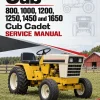 Cub Cadet 800, 1000, 1200, 1250, 1450 and 1650 Service Manual Cub Cadet 800, 1000, 1200, 1250, 1450 and 1650 Service Manual