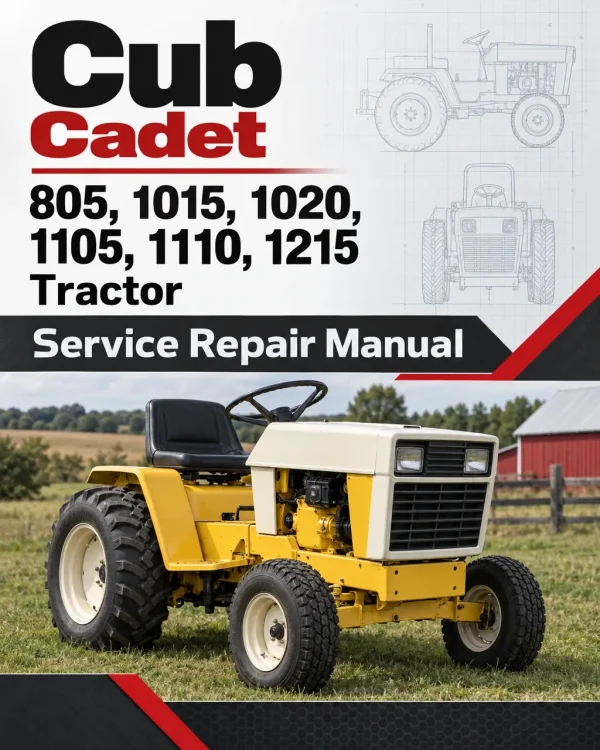 Cub Cadet 805, 1015, 1020, 1105, 1110, 1215 Tractor Service Manual