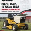 Cub Cadet 2072, 1572, 1772 and 1872 Service Manual