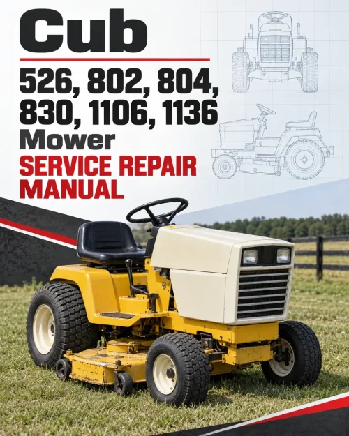 Cub Cadet 526, 802, 804, 830, 1106, 1136 Mower Service Manual