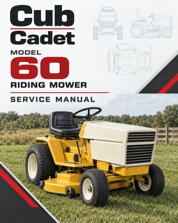 Cub Cadet Model 60 Riding Mower Service Manual