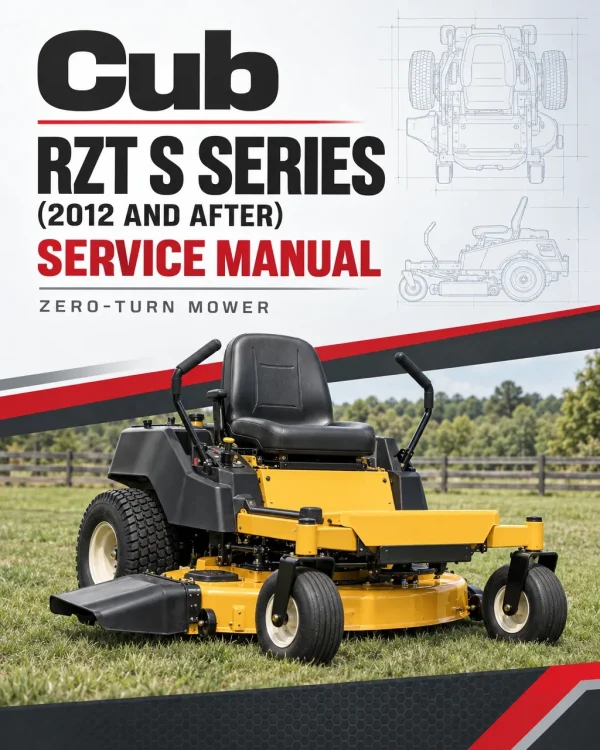 Cub Cadet RZT S Series (2012 and After) Service Manual Cub Cadet RZT S Series (2012 and After) Service Manual