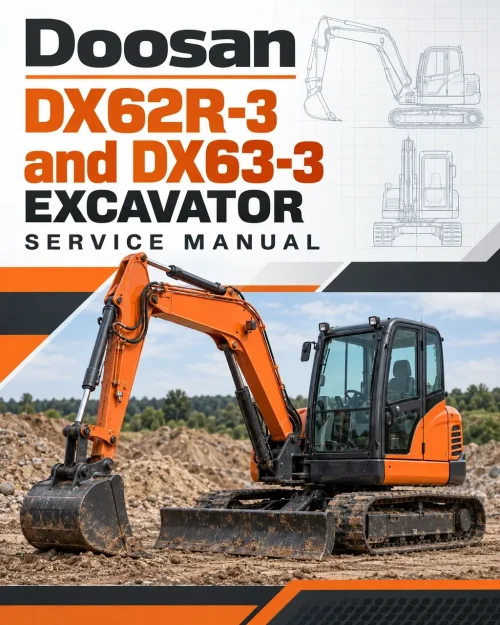 Doosan DX62R-3 and DX63-3 Excavator Service Manual