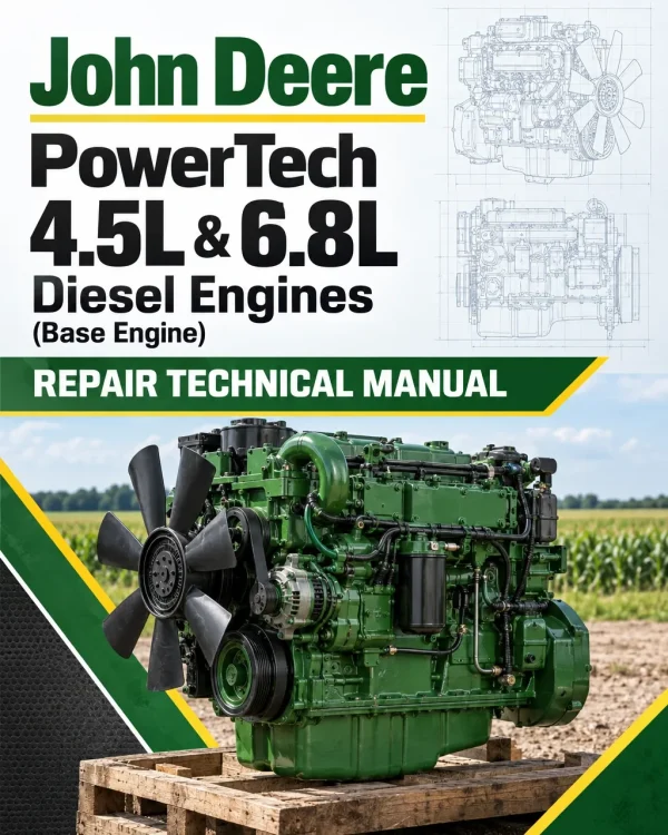 John Deere PowerTech 4.5L & 6.8L Diesel Engines (Base Engine) Repair Technical Manual (CTM104) John Deere PowerTech 4.5L & 6.8L Diesel Engines (Base Engine) Repair Technical Manual (CTM104)