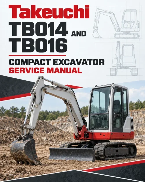 Takeuchi TB014 and TB016 Compact Excavator Service Manual Takeuchi TB014 and TB016 Compact Excavator Service Manual