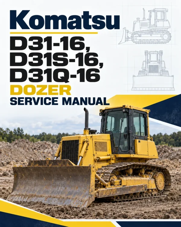 Komatsu D31-16, D31S-16, D31Q-16 Dozer Service Manual Komatsu D31-16, D31S-16, D31Q-16 Dozer Service Manual