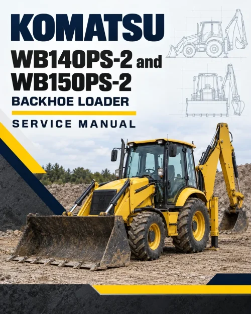 Komatsu WB140PS-2 and WB150PS-2 Backhoe Loader Service Manual