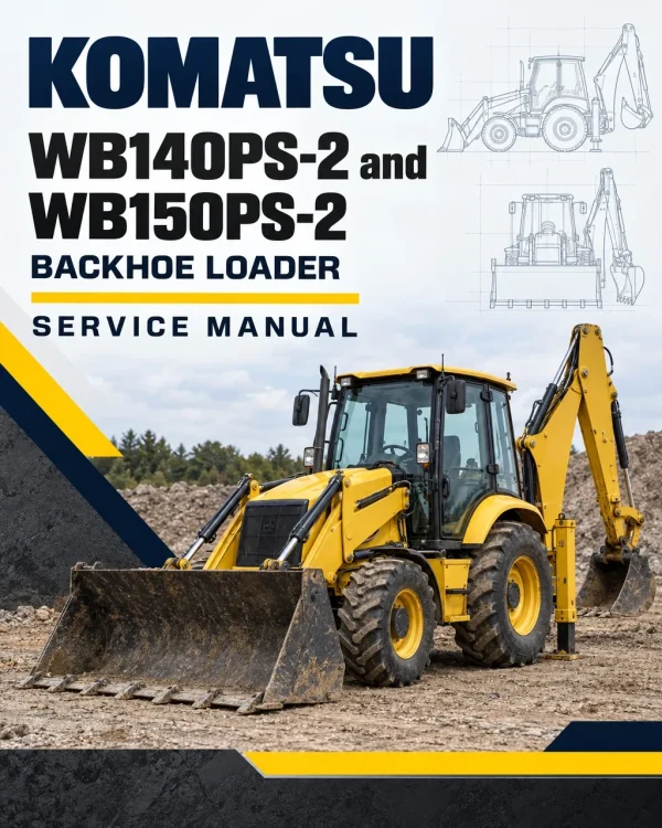 Komatsu WB140PS-2 and WB150PS-2 Backhoe Loader Service Manual