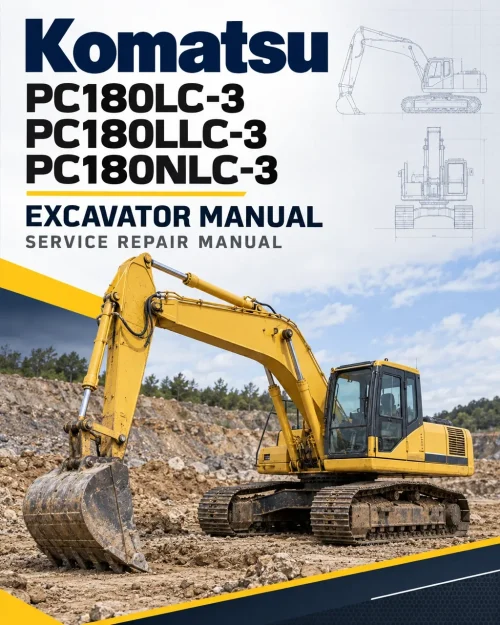 Komatsu PC180LC-3, PC180LLC-3, PC180NLC-3 Excavator Manual Komatsu PC180LC-3, PC180LLC-3, PC180NLC-3 Excavator Manual