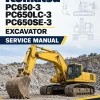 Komatsu PC650-3, PC650LC-3, PC650SE-3 Excavator Service Manual Komatsu PC650-3, PC650LC-3, PC650SE-3 Excavator Service Manual