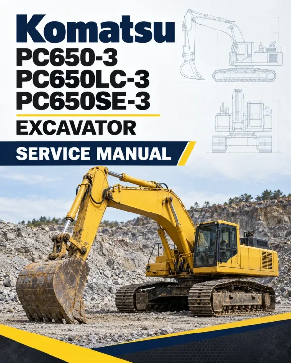 Komatsu PC650-3, PC650LC-3, PC650SE-3 Excavator Service Manual Komatsu PC650-3, PC650LC-3, PC650SE-3 Excavator Service Manual