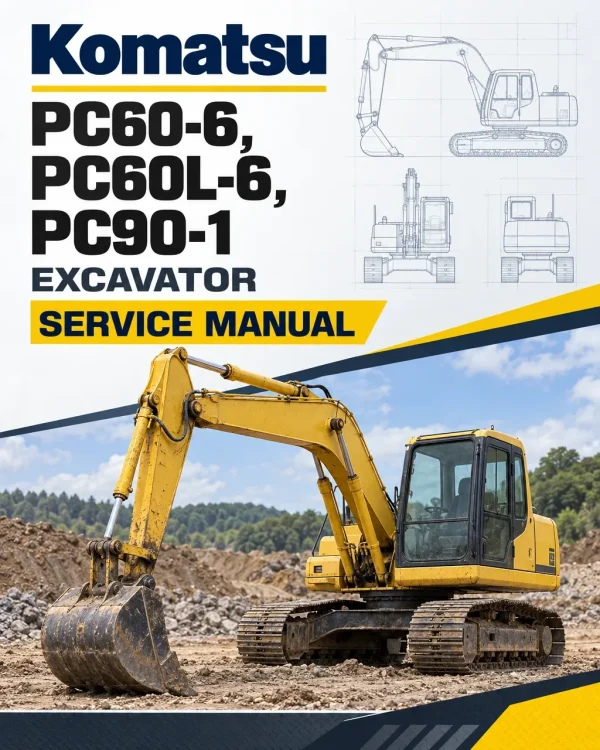 Komatsu PC60-6, PC60L-6, PC90-1 Excavator Service Manual