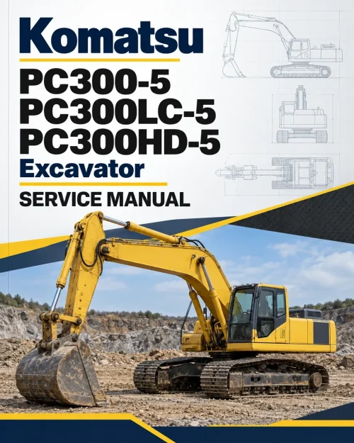 Komatsu PC300-5, PC300LC-5, PC300HD-5 Excavator Service Manual