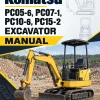 Komatsu PC05-6, PC07-1, PC10-6, PC15-2 Excavator Manual