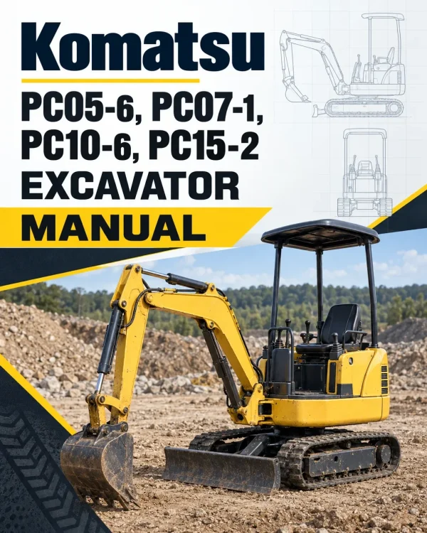 Komatsu PC05-6, PC07-1, PC10-6, PC15-2 Excavator Manual