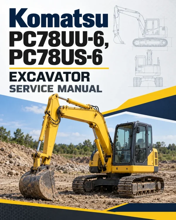 Komatsu PC78UU-6, PC78US-6 Excavator Service Manual Komatsu PC78UU-6, PC78US-6 Excavator Service Manual