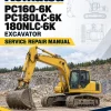 Komatsu PC160-6K, PC180LC-6K, 180NLC-6K Excavator Manual Komatsu PC160-6K, PC180LC-6K, 180NLC-6K Excavator Manual