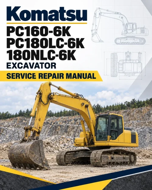 Komatsu PC160-6K, PC180LC-6K, 180NLC-6K Excavator Manual Komatsu PC160-6K, PC180LC-6K, 180NLC-6K Excavator Manual