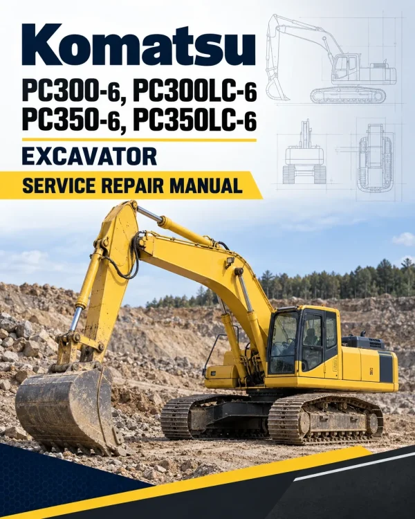 Komatsu PC300-6, PC300LC-6, PC350-6, PC350LC-6 Excavator Manual Komatsu PC300-6, PC300LC-6, PC350-6, PC350LC-6 Excavator Manual