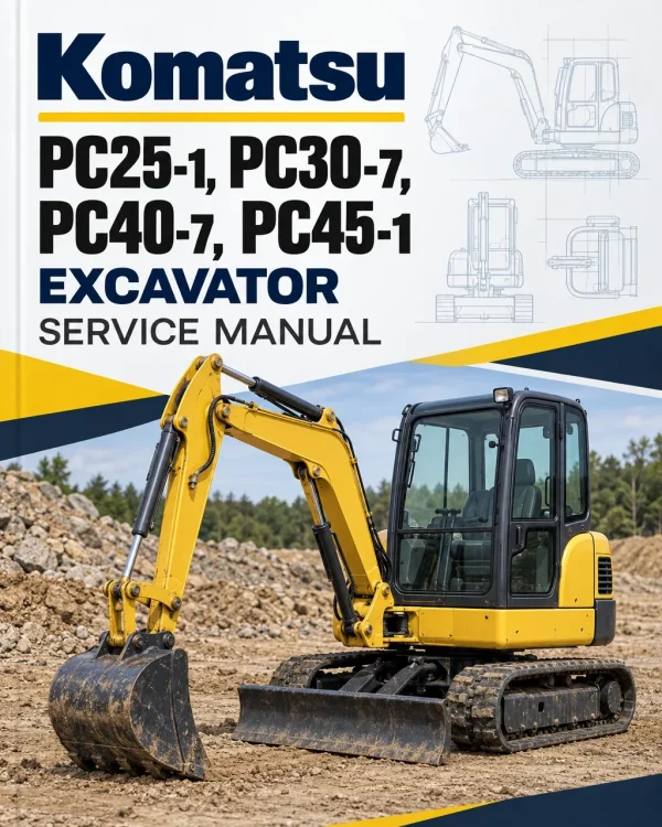 Komatsu PC25-1, PC30-7, PC40-7, PC45-1 Excavator Service Manual