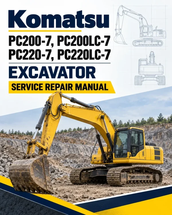 Komatsu PC200-7, PC200LC-7, PC220-7, PC220LC-7 Excavator Manual Komatsu PC200-7, PC200LC-7, PC220-7, PC220LC-7 Excavator Manual