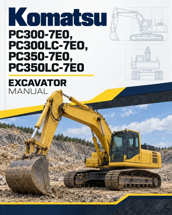 Komatsu PC300-7E0, PC300LC-7EO, PC350-7E0, PC350LC-7E0 Excavator Manual Komatsu PC300-7E0, PC300LC-7EO, PC350-7E0, PC350LC-7E0 Excavator Manual