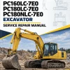 Komatsu PC160LC-7E0, PC180LC-7E0, PC180NLC-7E0 Excavator Manual