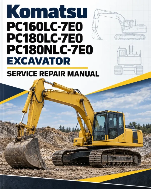Komatsu PC160LC-7E0, PC180LC-7E0, PC180NLC-7E0 Excavator Manual