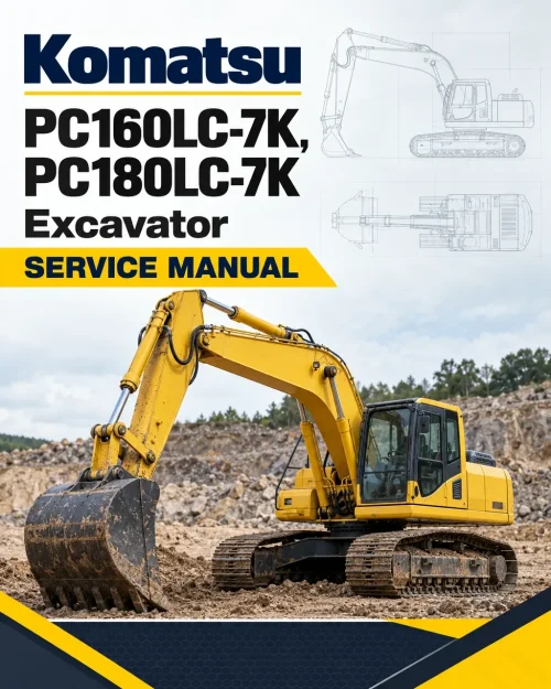 Komatsu PC160LC-7K, PC180LC-7K Excavator Service Manual Komatsu PC160LC-7K, PC180LC-7K Excavator Service Manual