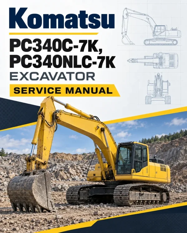 Komatsu PC340C-7K, PC340NLC-7K Excavator Service Manual Komatsu PC340C-7K, PC340NLC-7K Excavator Service Manual