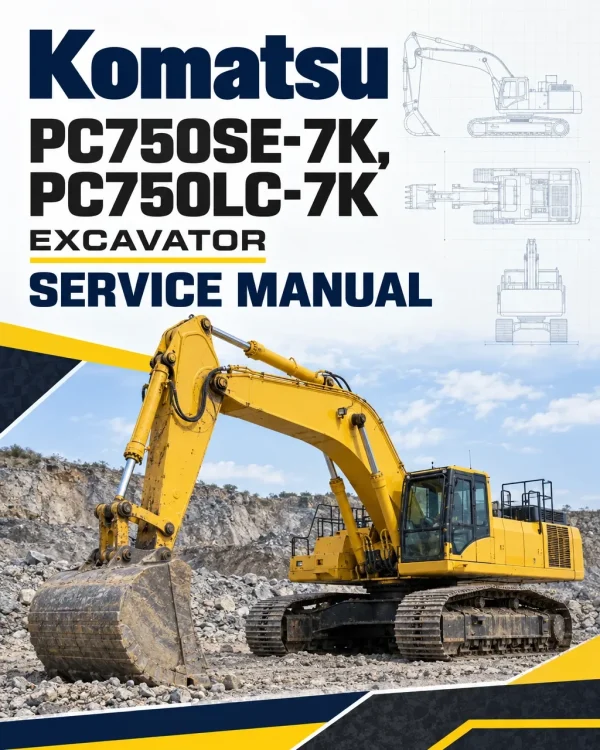 Komatsu PC750SE-7K, PC750LC-7K Excavator Service Manual Komatsu PC750SE-7K, PC750LC-7K Excavator Service Manual