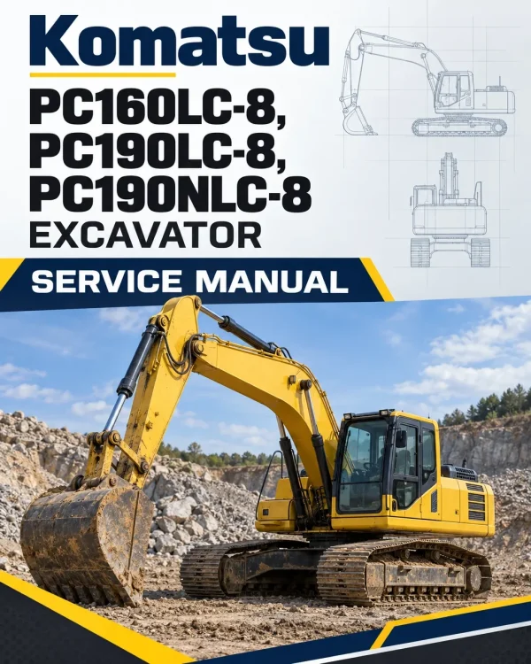 Komatsu PC160LC-8, PC190LC-8, PC190NLC-8 Excavator Service Manual Komatsu PC160LC-8, PC190LC-8, PC190NLC-8 Excavator Service Manual