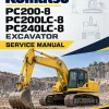 Komatsu PC200-8, PC200LC-8, PC240LC-8 Excavator Service Manual