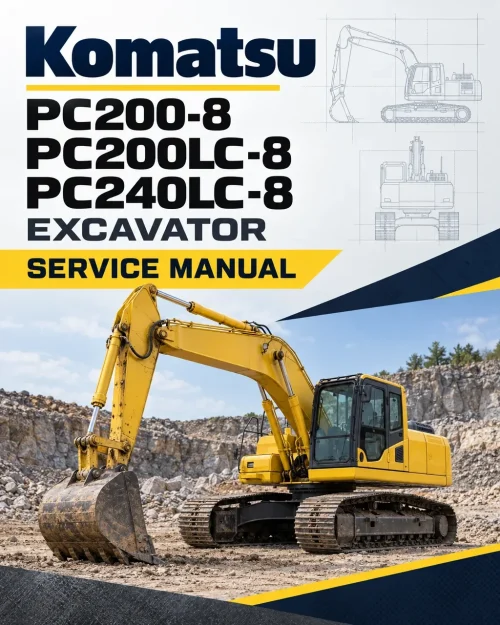 Komatsu PC200-8, PC200LC-8, PC240LC-8 Excavator Service Manual